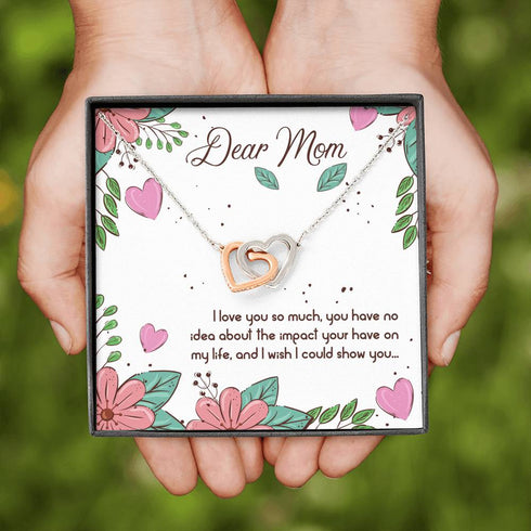Dear mum - i love you so much (interlocking hearts)